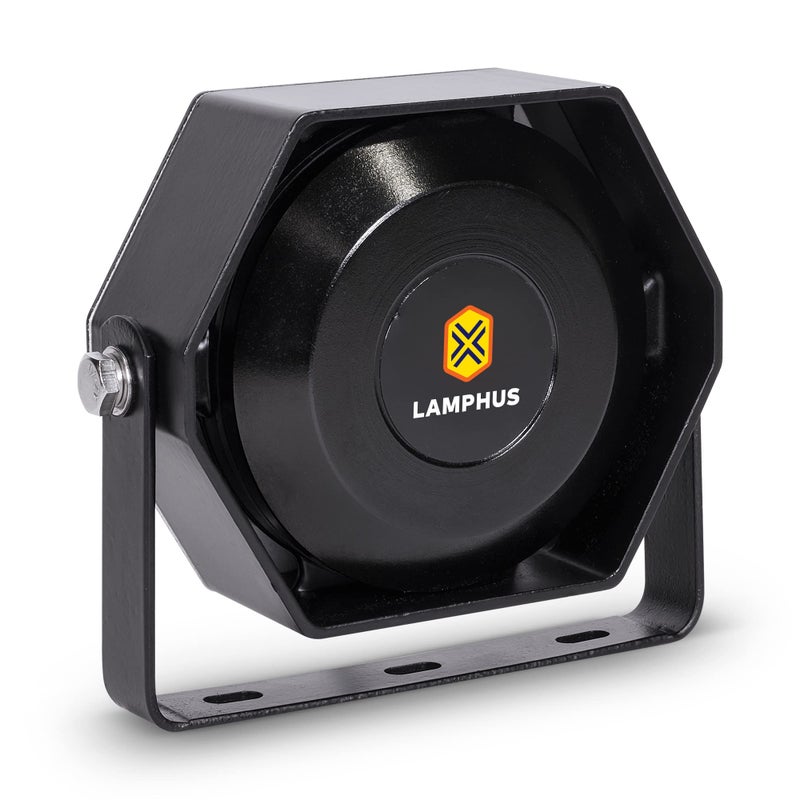 LAMPHUS SoundAlert 100 W Compact Slim Speaker [118-124 dB] [IP66 Waterproof] [Universally Compatible] Air Horn Speaker for Emergency Police Fire Vehicles - Image 1
